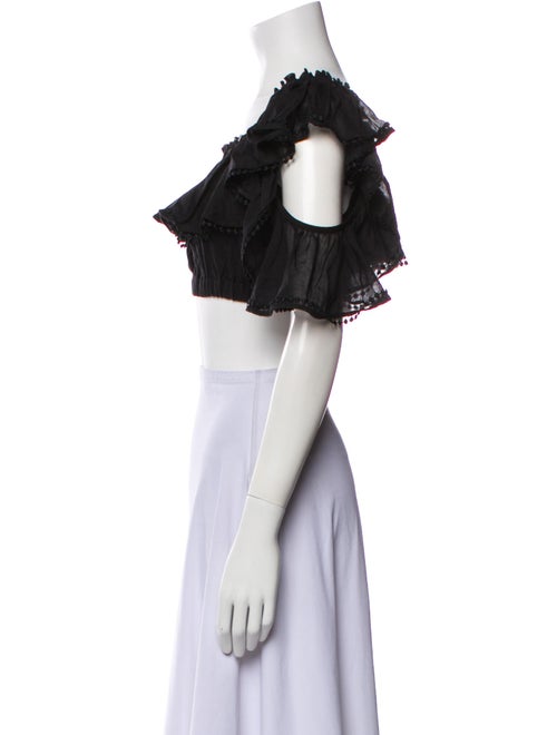 Charo Ruiz Off-The-Shoulder Short Sleeve Crop Top