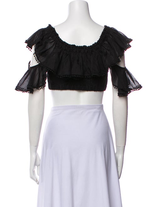 Charo Ruiz Off-The-Shoulder Short Sleeve Crop Top