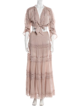 Charo Ruiz Lace Pattern Skirt Set