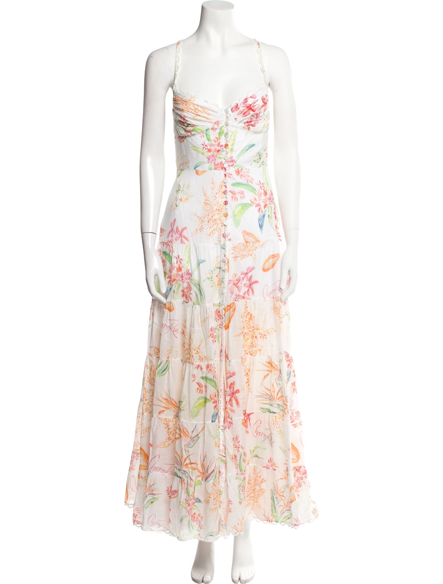 Charo Ruiz Floral Print Long Dress