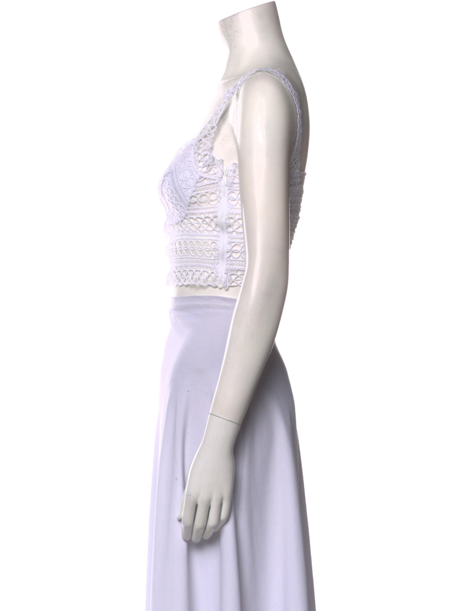 Charo Ruiz Square Neckline Sleeveless Crop Top