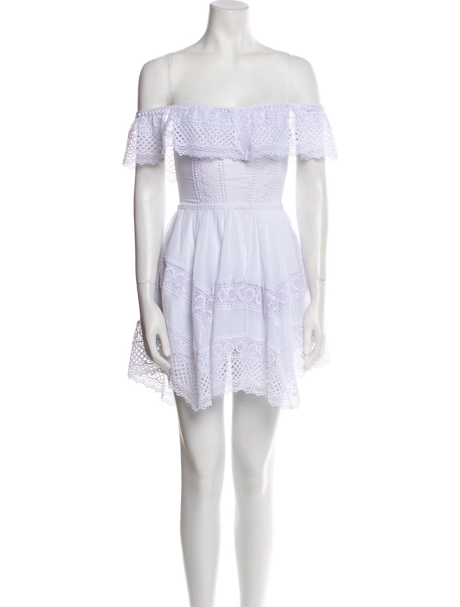 Charo Ruiz Lace Pattern Mini Dress