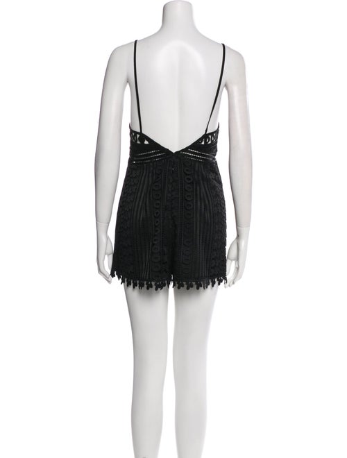 Charo Ruiz Lace Pattern Square Neckline Romper