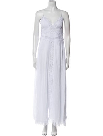 Charo Ruiz V-Neck Long Dress