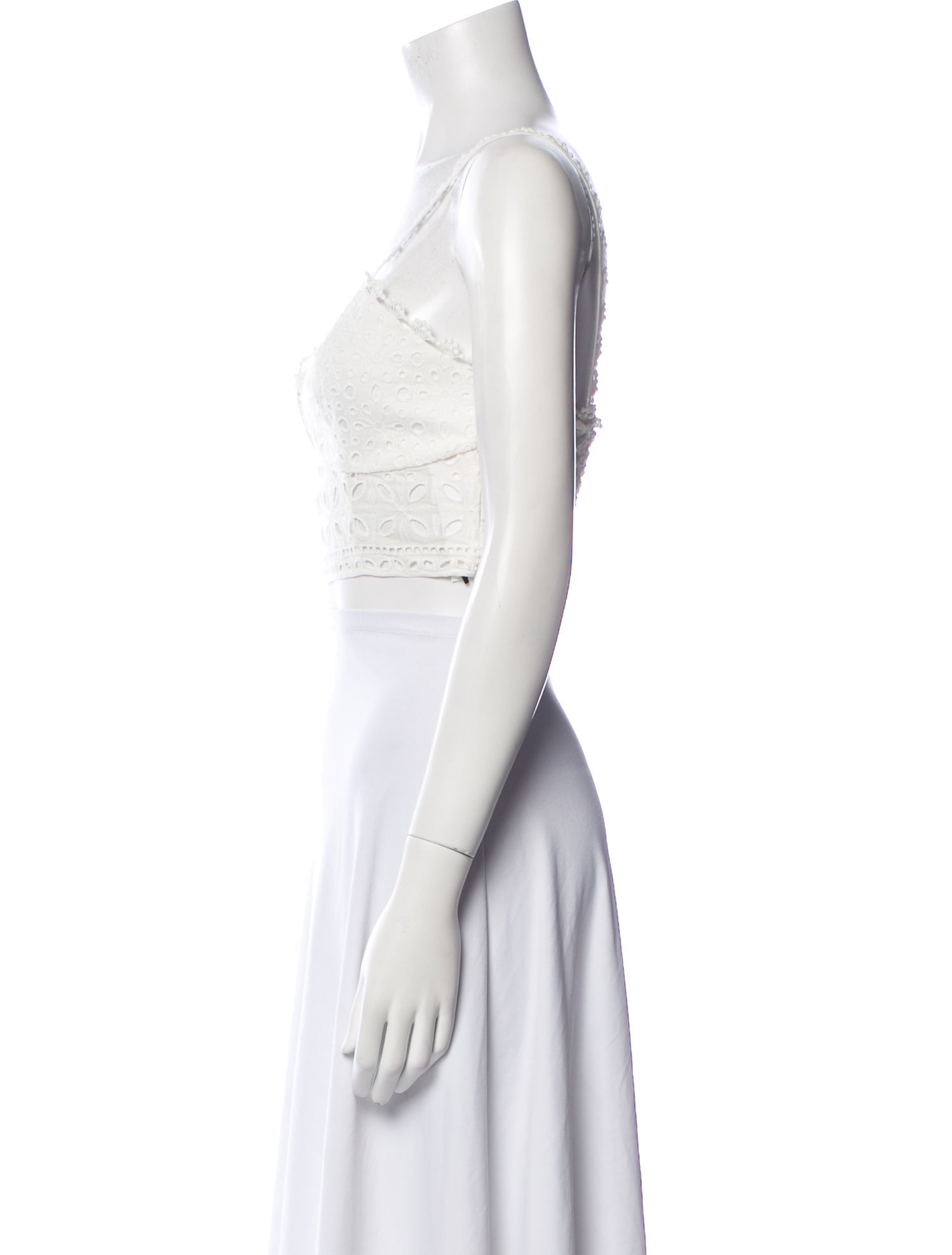 Charo Ruiz Square Neckline Sleeveless Crop Top