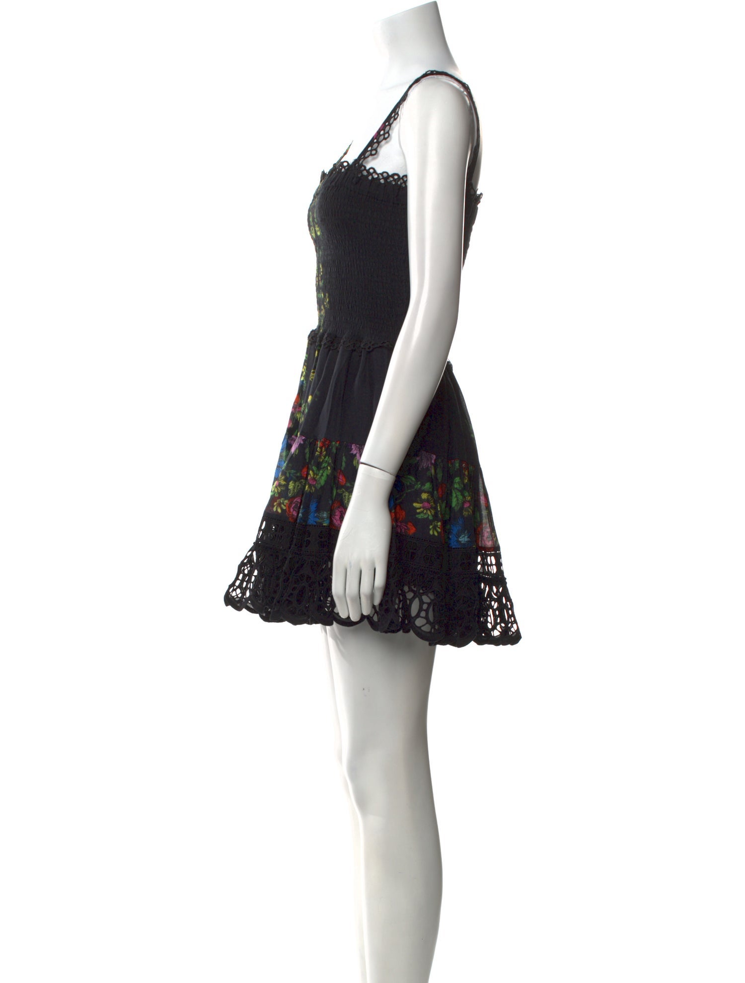 Charo Ruiz Lace Pattern Mini Dress