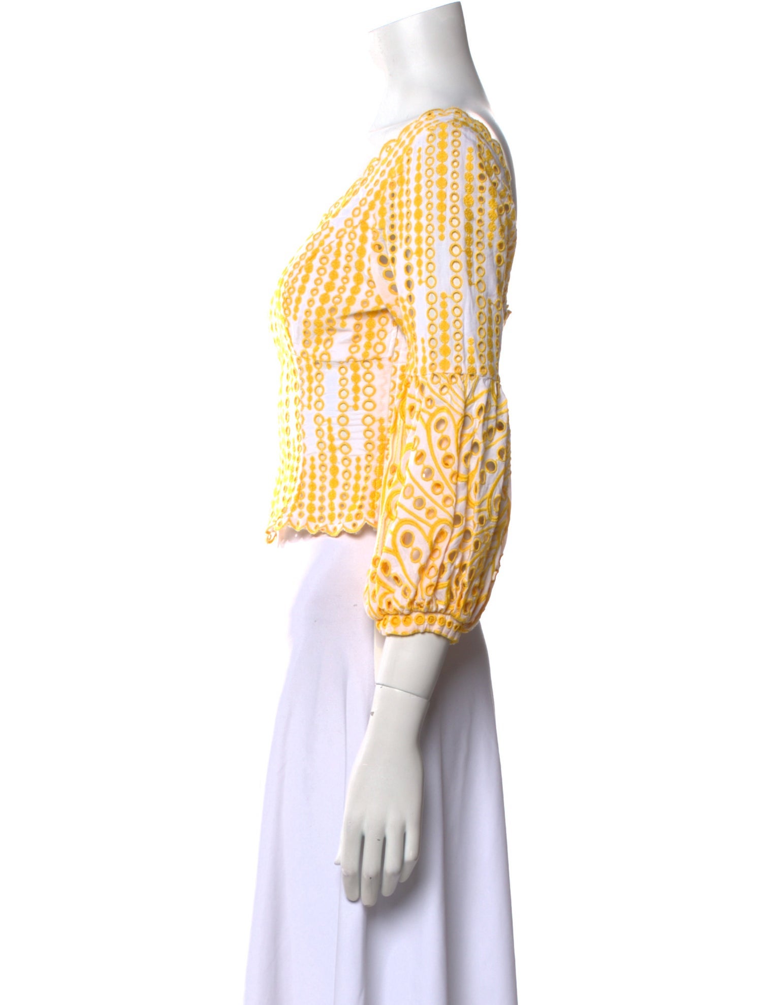 Charo Ruiz Printed V-Neck Crop Top