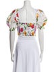 Charo Ruiz Floral Print Square Neckline Crop Top