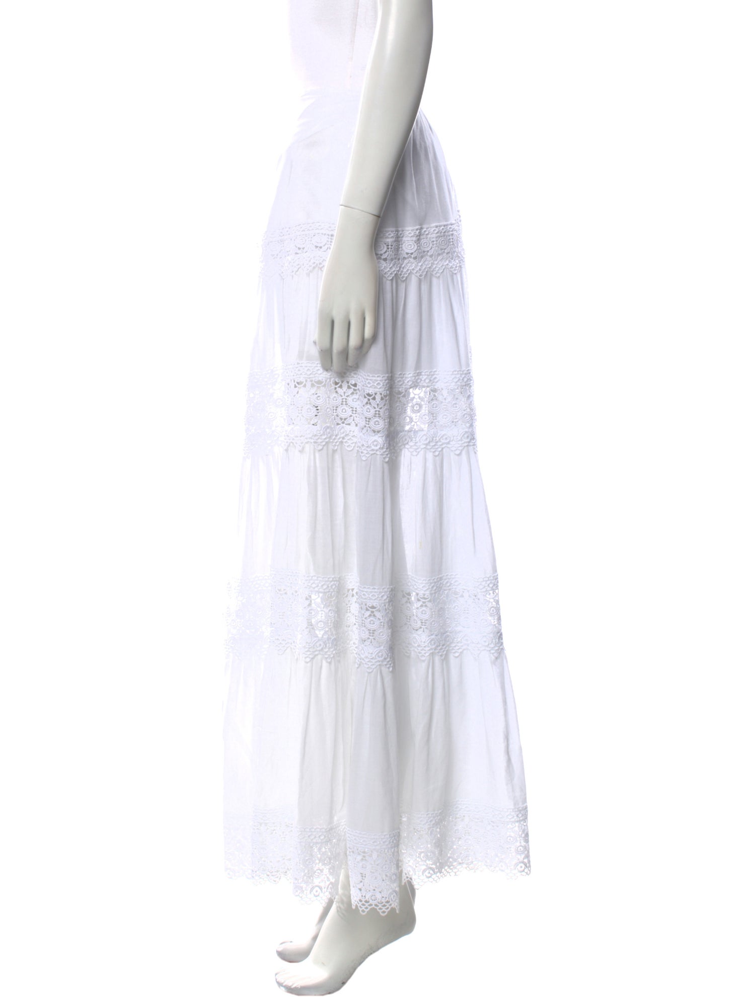 Charo Ruiz Embroidered Accent Midi Length Skirt