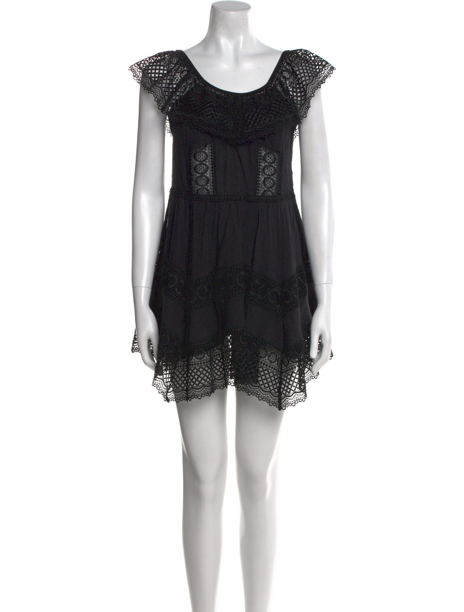 Charo Ruiz Lace Pattern Mini Dress