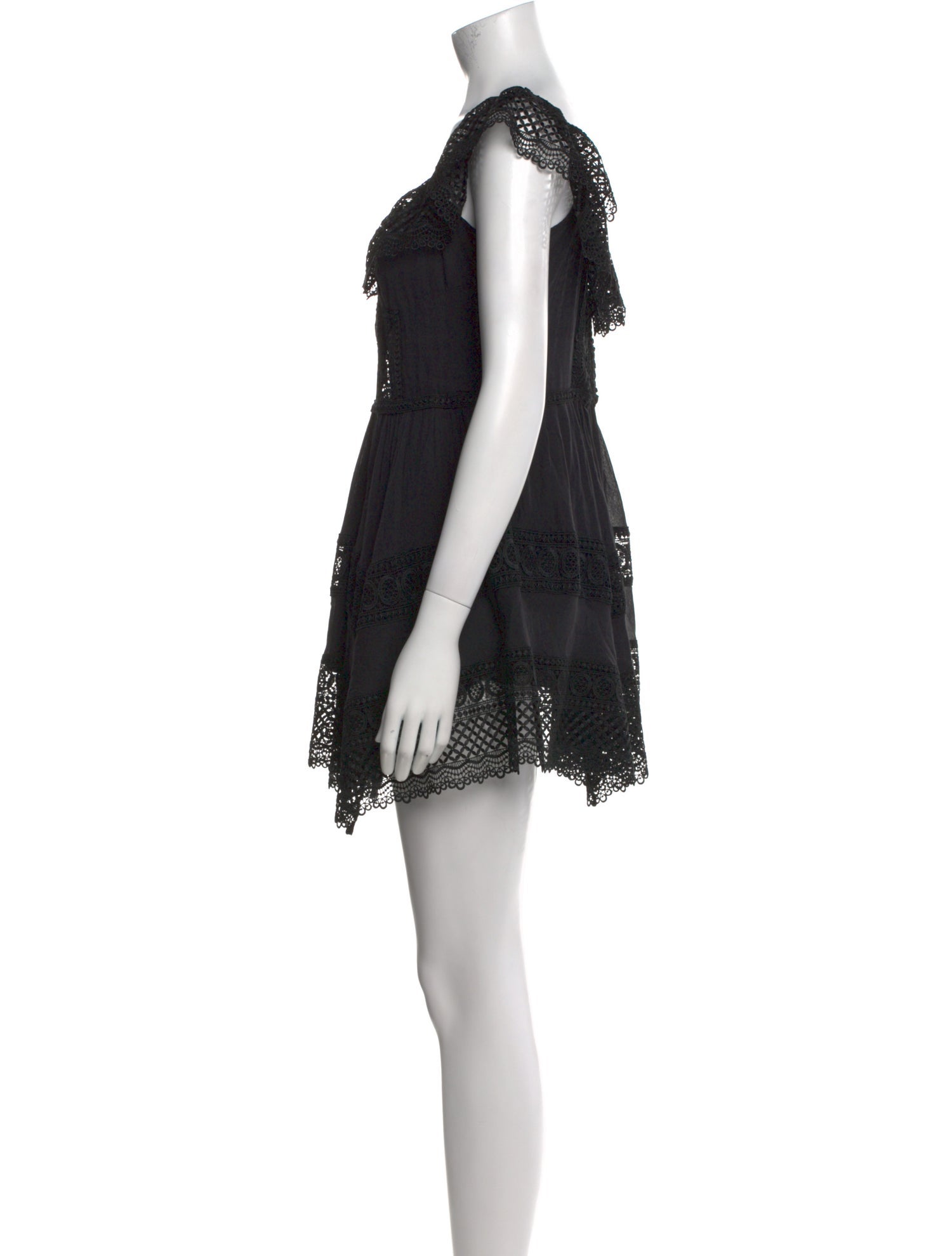 Charo Ruiz Lace Pattern Mini Dress