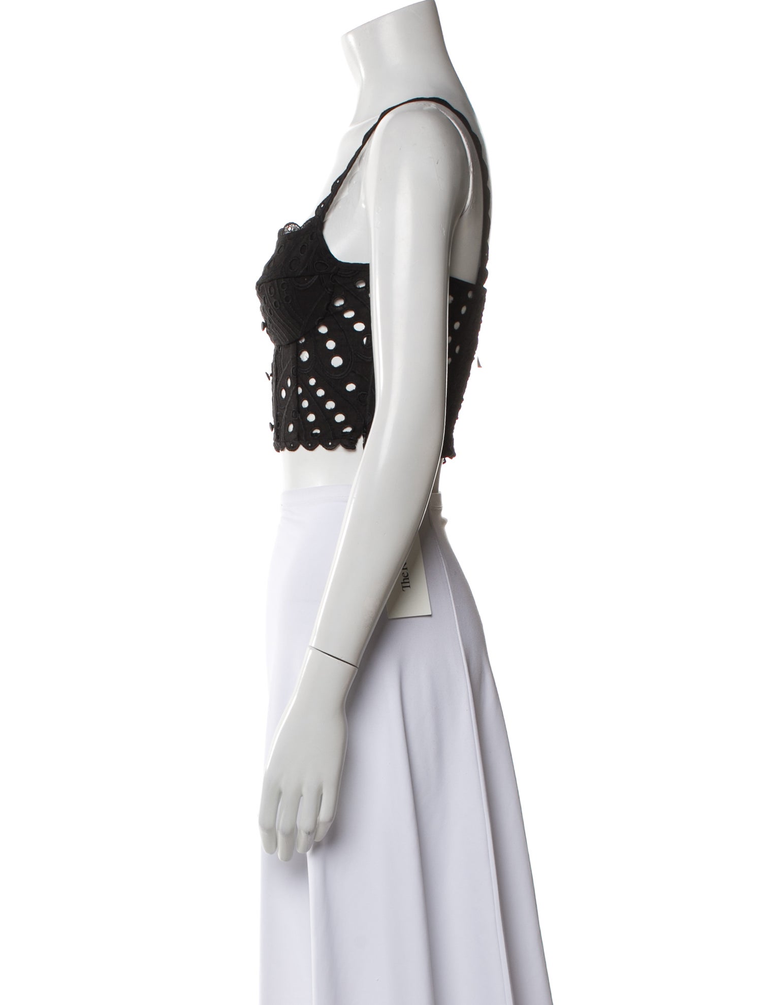 Charo Ruiz Square Neckline Sleeveless Crop Top