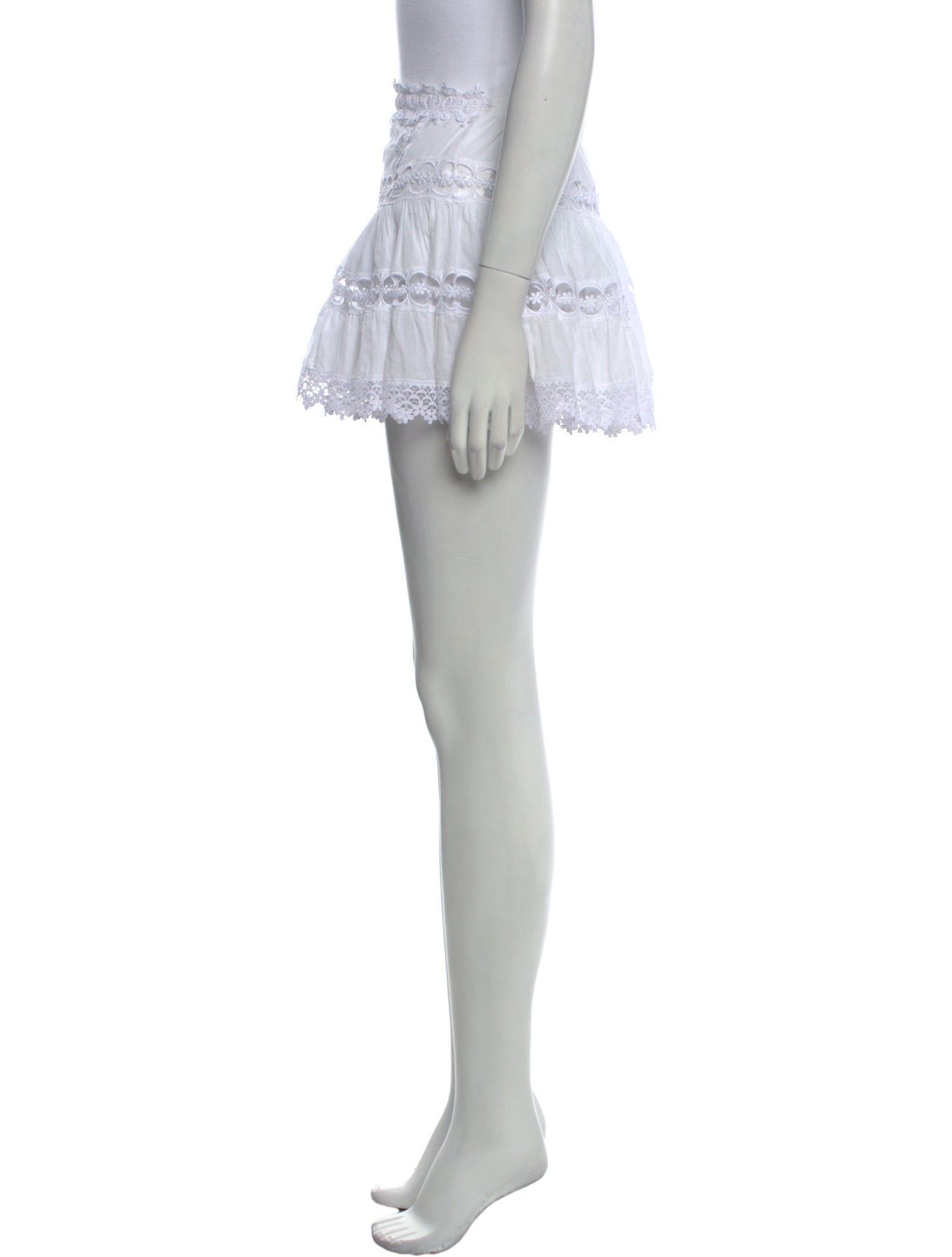 Charo Ruiz Crochet Trim Mini Skirt