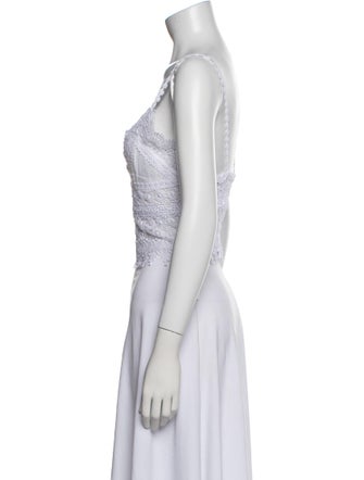 Charo Ruiz V-Neck Sleeveless Crop Top