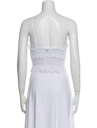 Charo Ruiz V-Neck Sleeveless Crop Top