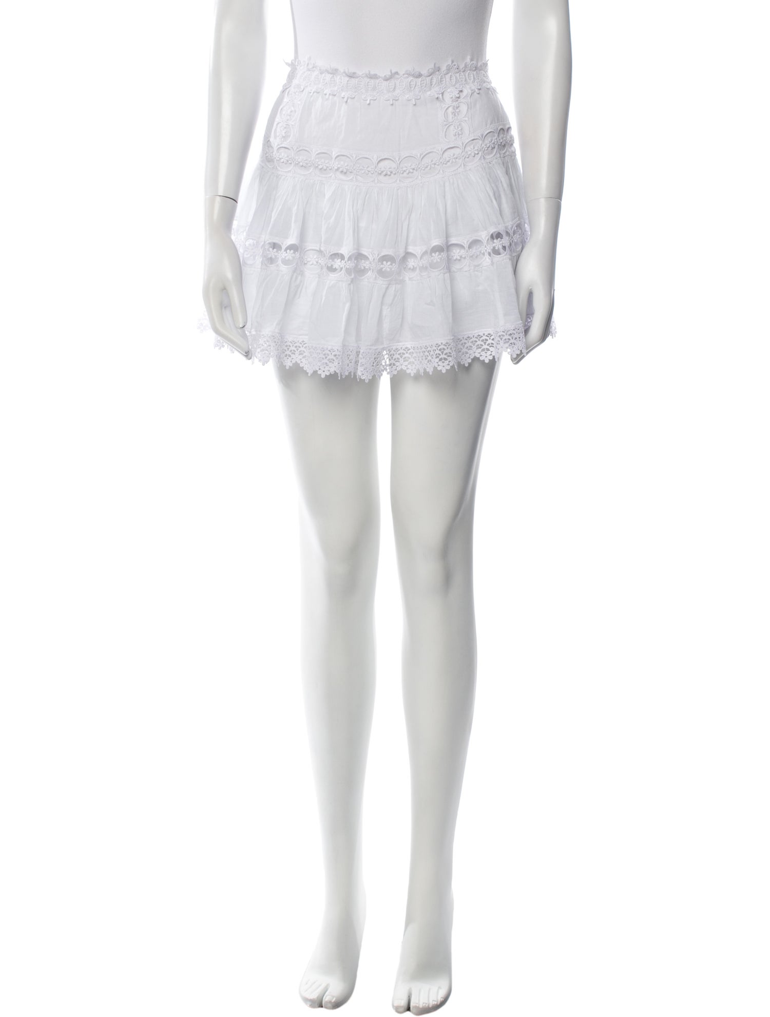 Charo Ruiz Crochet Trim Mini Skirt