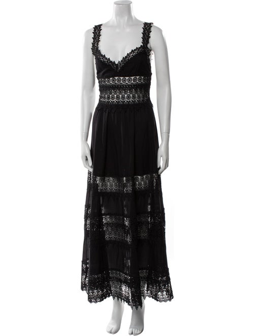 Charo Ruiz V-Neck Long Dress