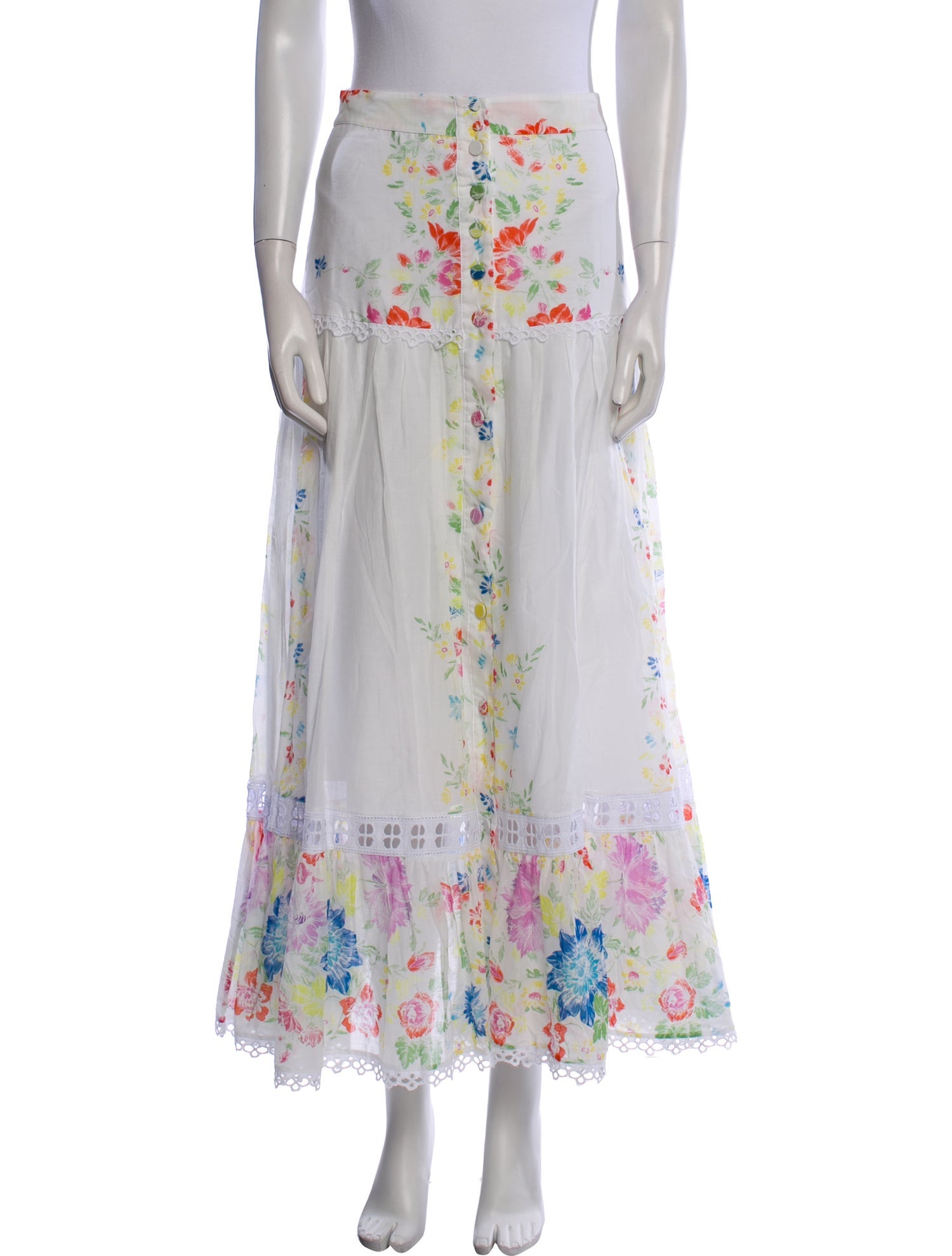 Charo Ruiz Floral Print Midi Length Skirt