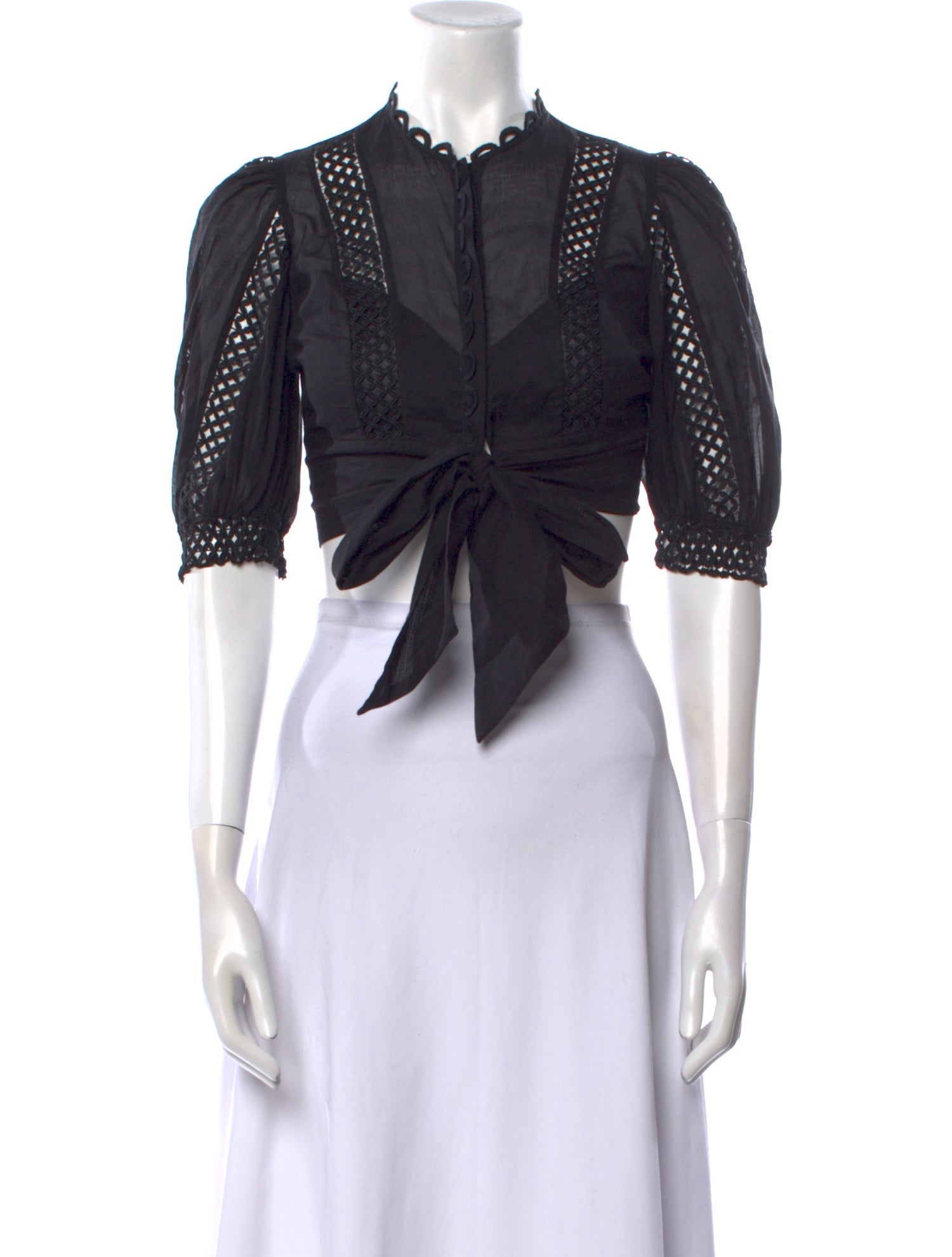 Charo Ruiz Crew Neck Short Sleeve Crop Top w/ Tags