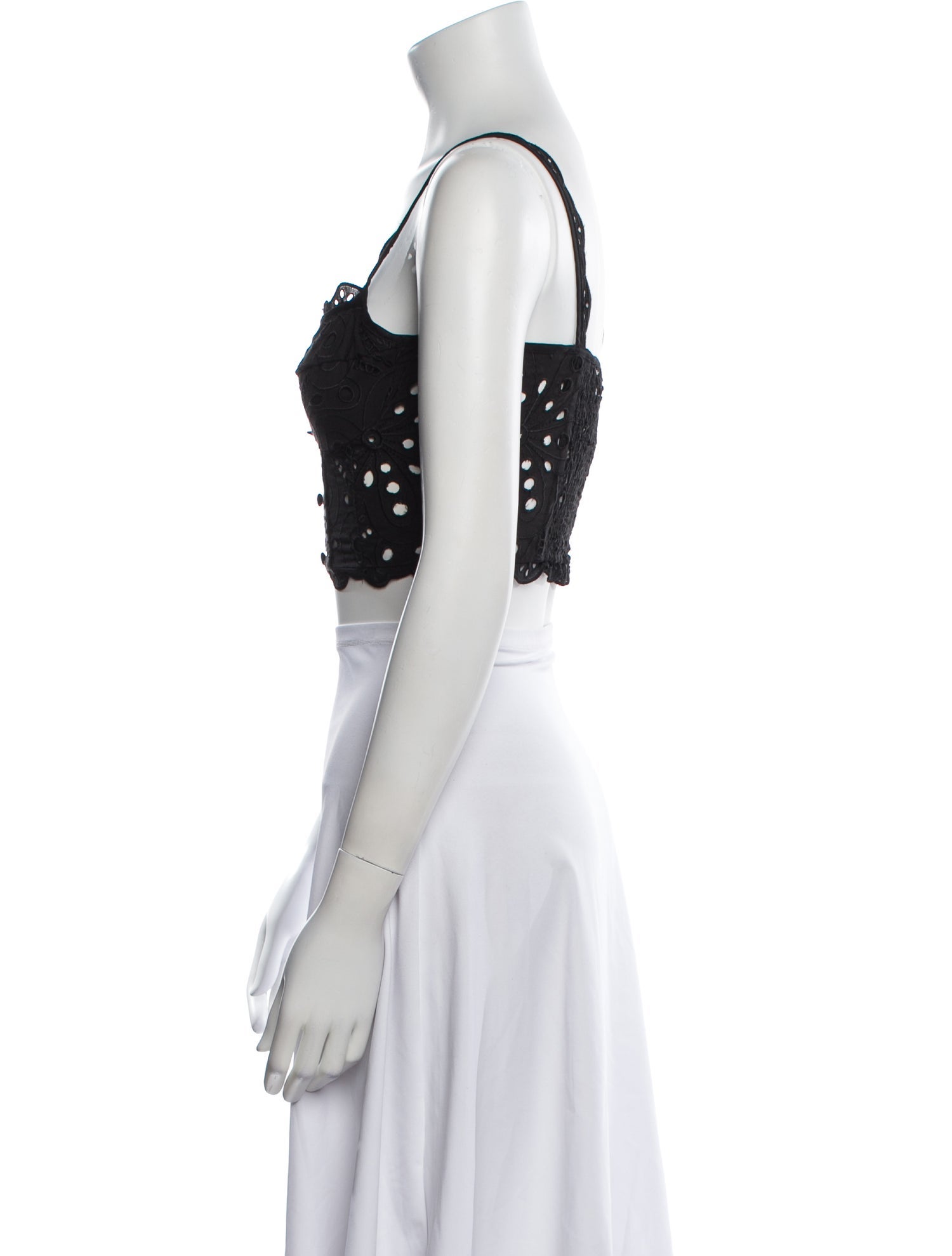 Charo Ruiz Square Neckline Sleeveless Crop Top w/ Tags