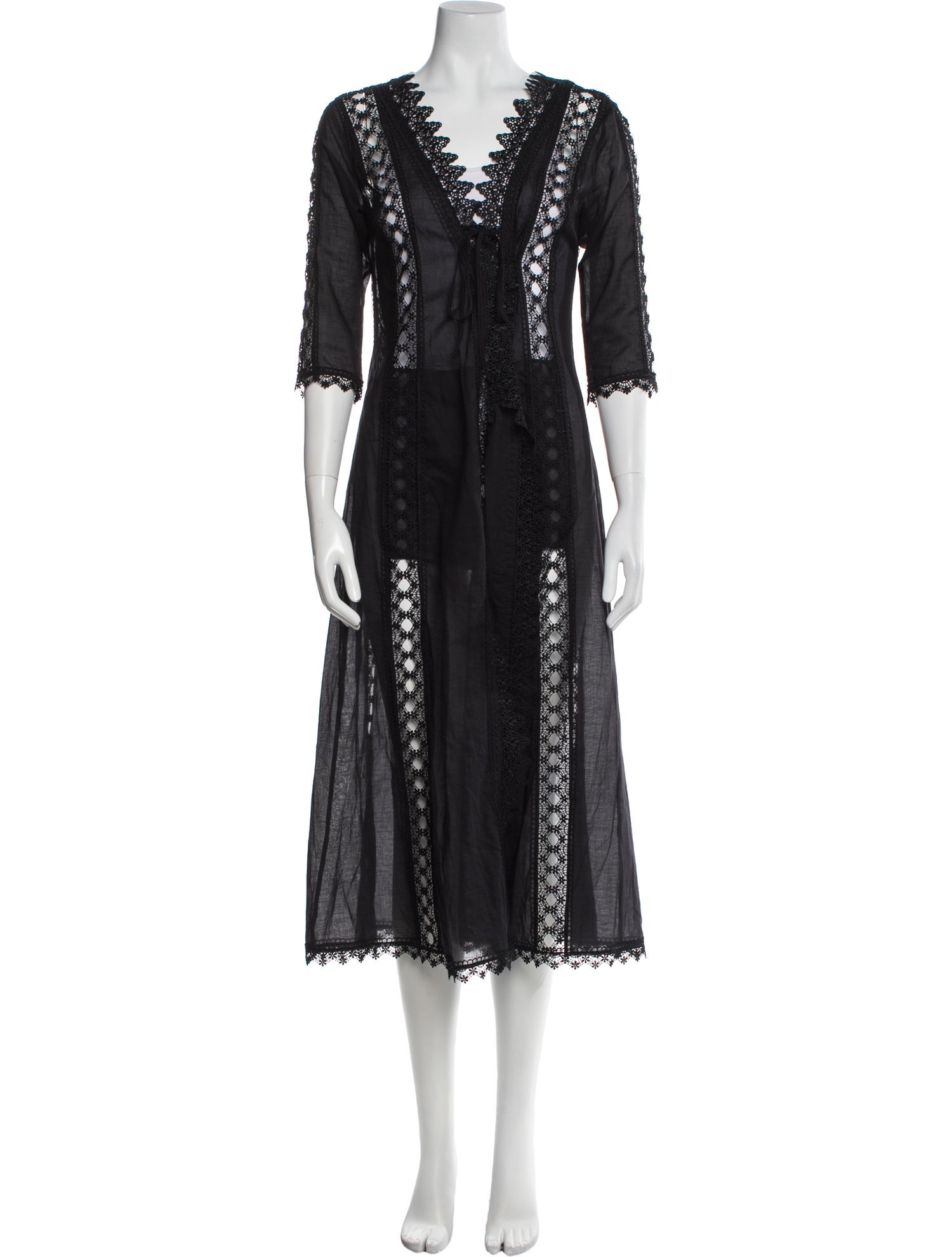 Charo Ruiz V-Neck Midi Length Dress