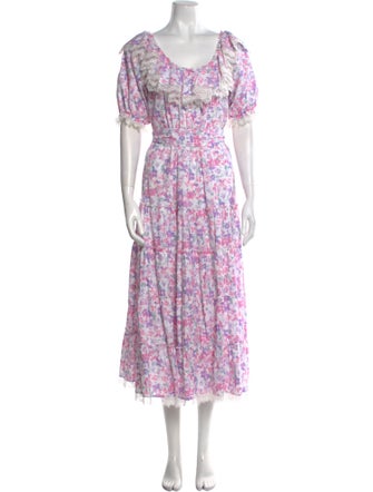 Charo Ruiz Floral Print Long Dress