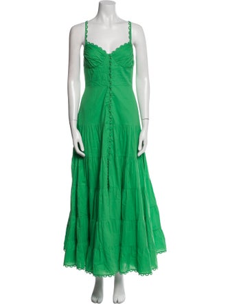 Charo Ruiz Square Neckline Midi Length Dress