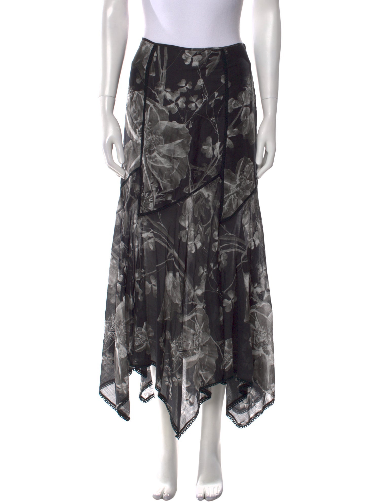 Charo Ruiz Floral Print Midi Length Skirt