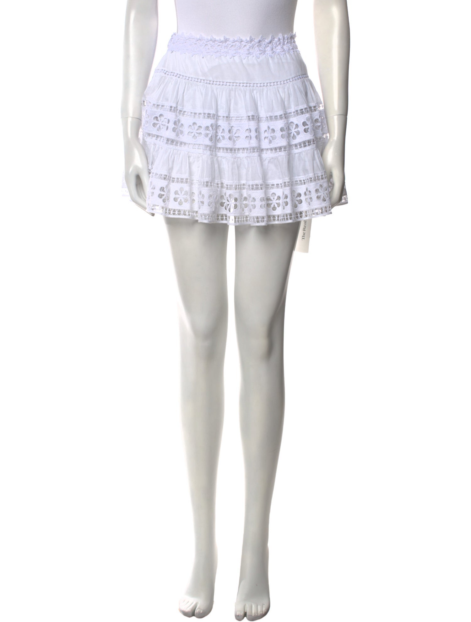 Charo Ruiz Lace Pattern Mini Skirt