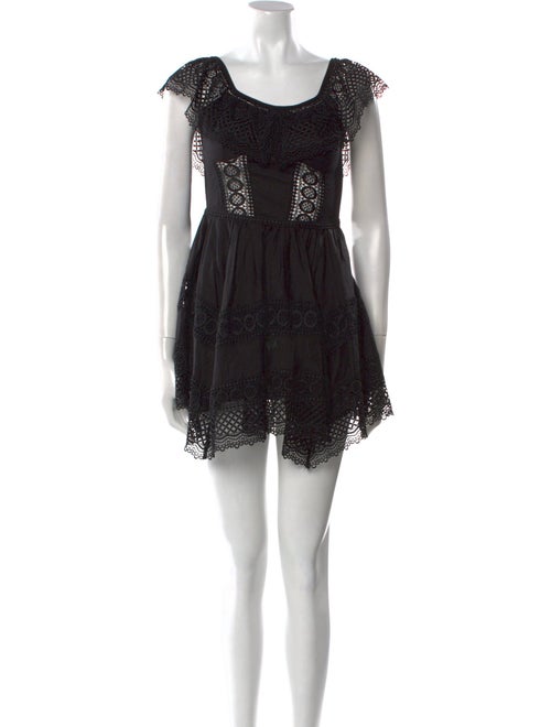Charo Ruiz Lace Pattern Mini Dress