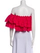 Charo Ruiz Lace Pattern Off-The-Shoulder Crop Top