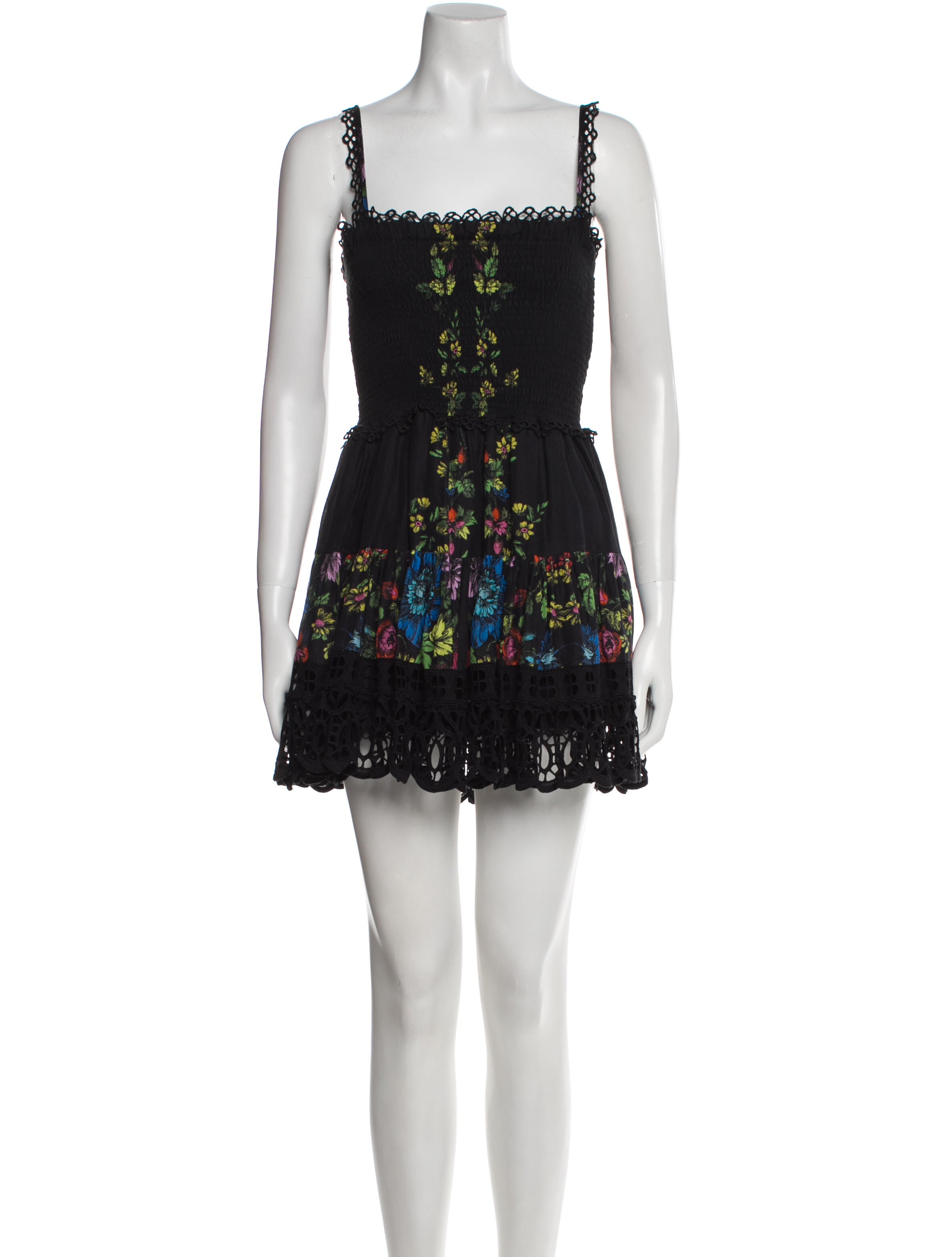 Charo Ruiz Lace Pattern Mini Dress