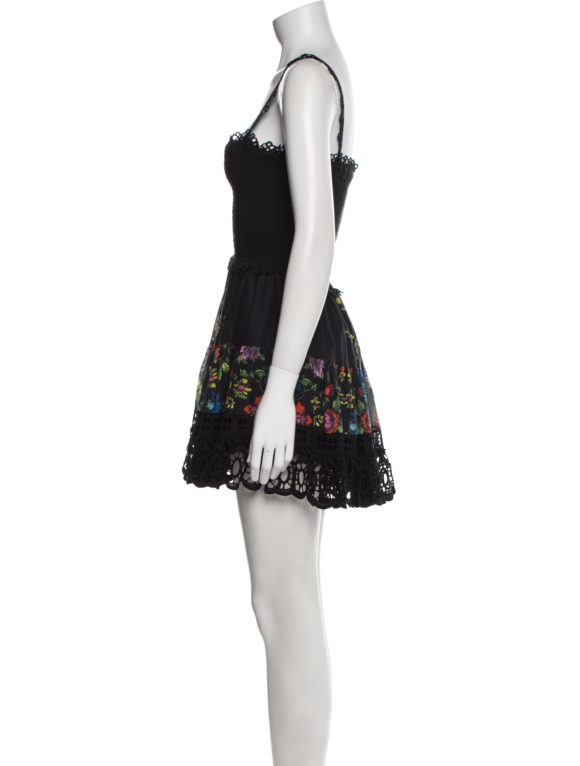 Charo Ruiz Lace Pattern Mini Dress