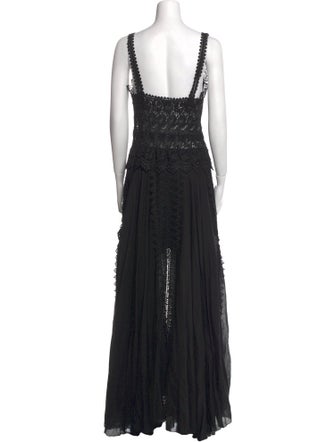 Charo Ruiz V-Neck Long Dress