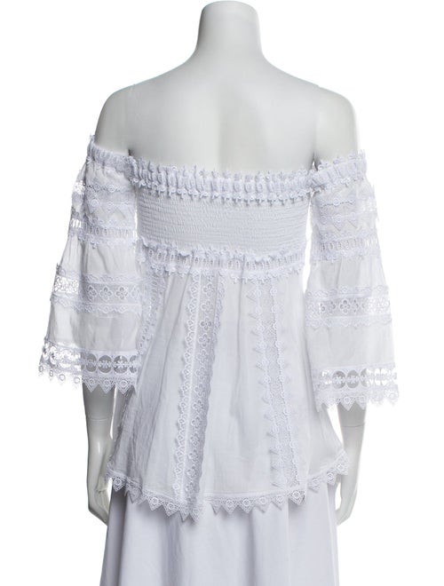 Charo Ruiz Lace Pattern Off-The-Shoulder Blouse