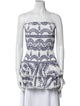 Charo Ruiz Printed Strapless Tunic