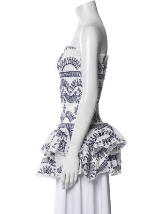 Charo Ruiz Printed Strapless Tunic