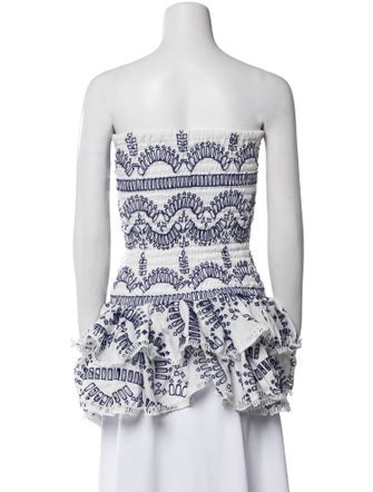Charo Ruiz Printed Strapless Tunic