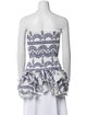 Charo Ruiz Printed Strapless Tunic