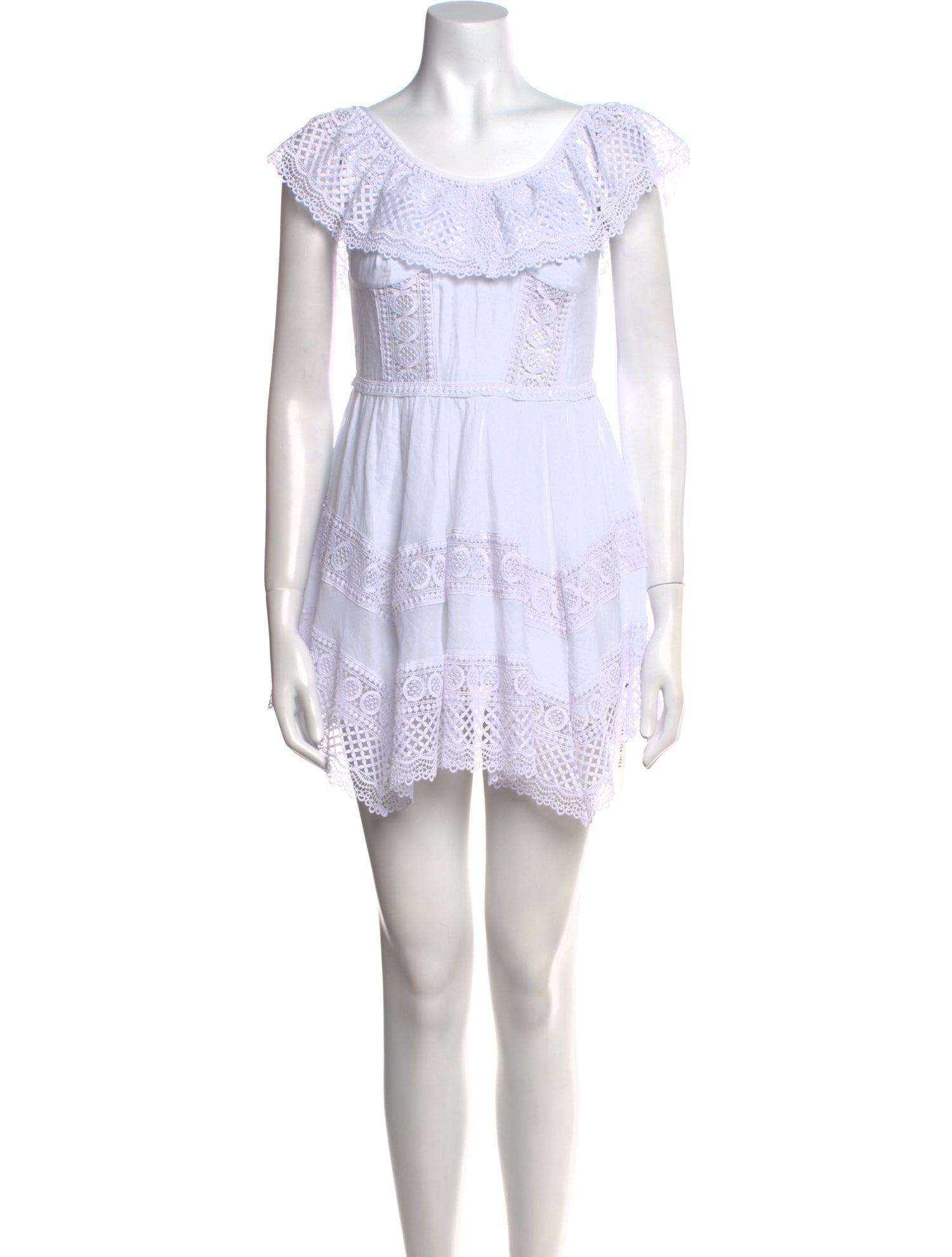 Charo Ruiz Scoop Neck Mini Dress