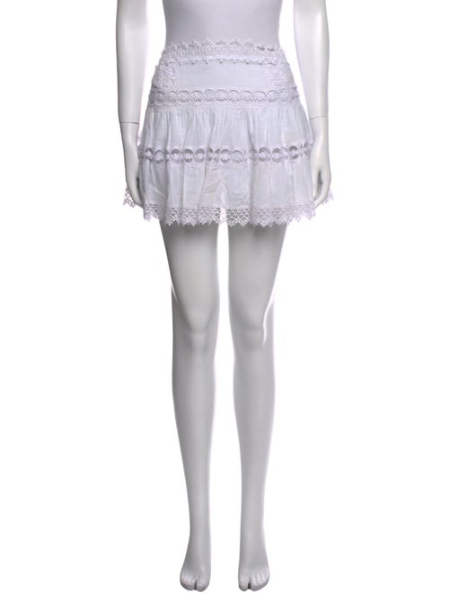 Charo Ruiz Eyelet Trim Mini Skirt