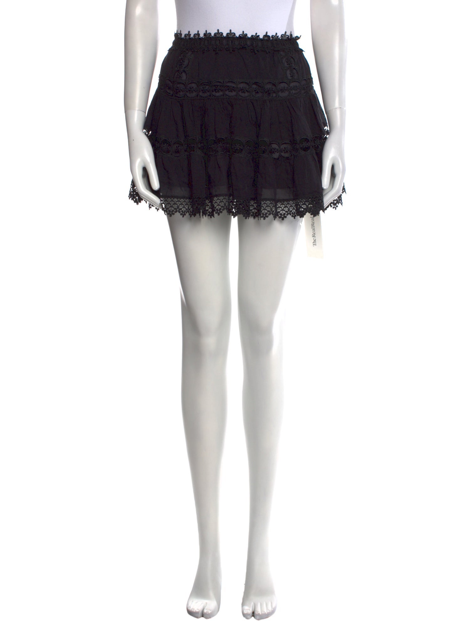 Charo Ruiz Lace Trim Embellishment Mini Skirt