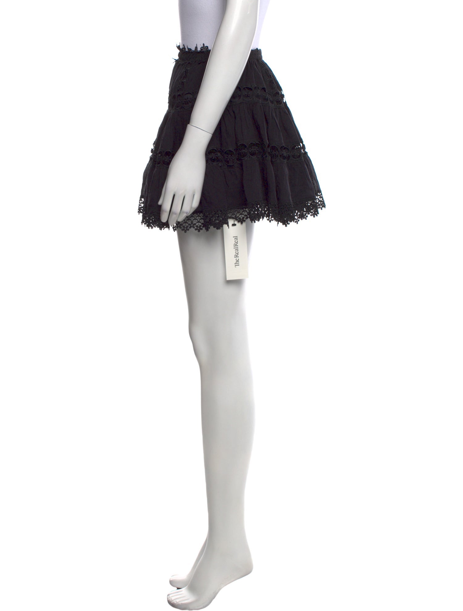 Charo Ruiz Lace Trim Embellishment Mini Skirt