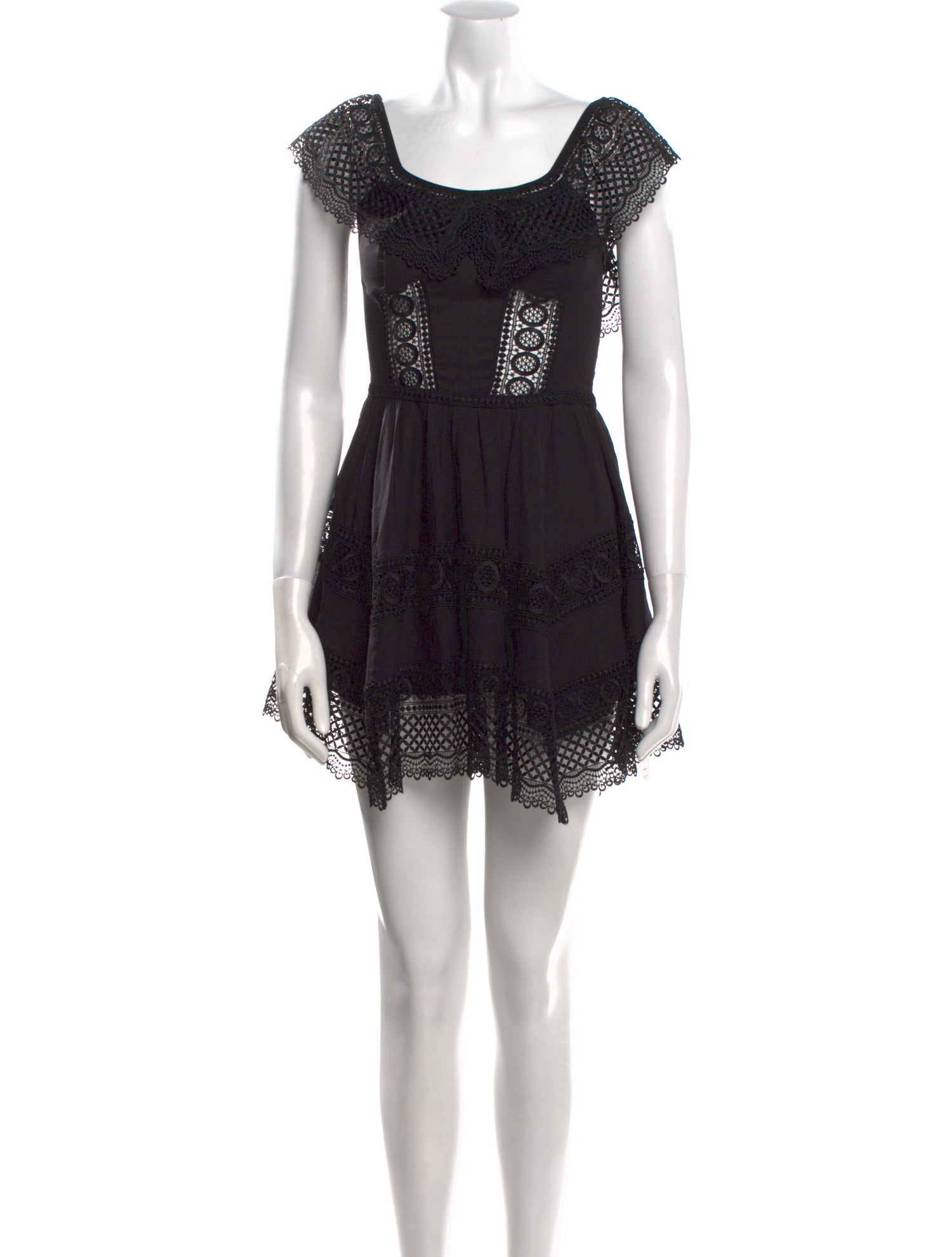 Charo Ruiz Lace Pattern Mini Dress