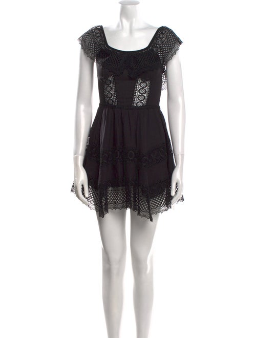Charo Ruiz Lace Pattern Mini Dress