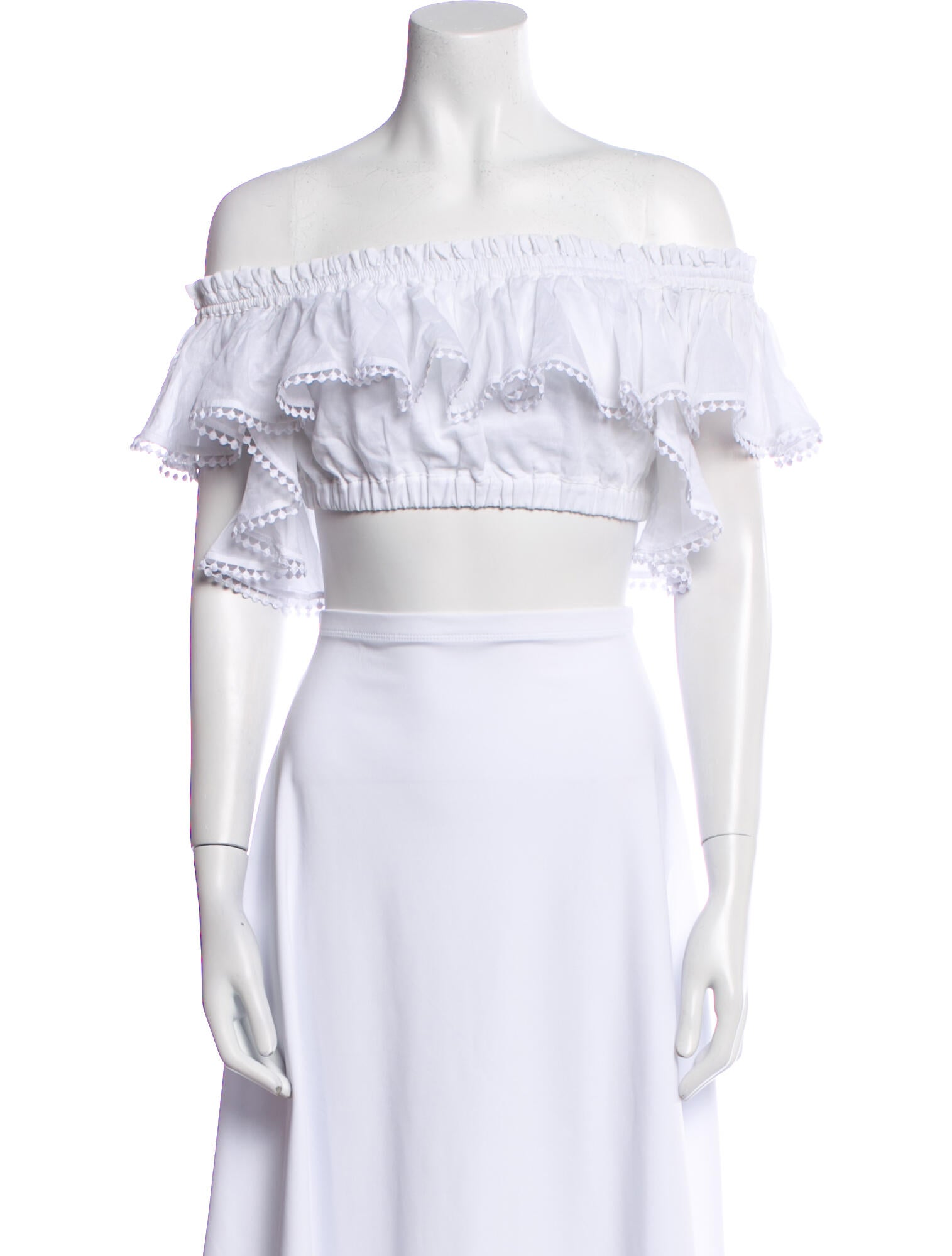 Charo Ruiz Off-The-Shoulder Short Sleeve Crop Top