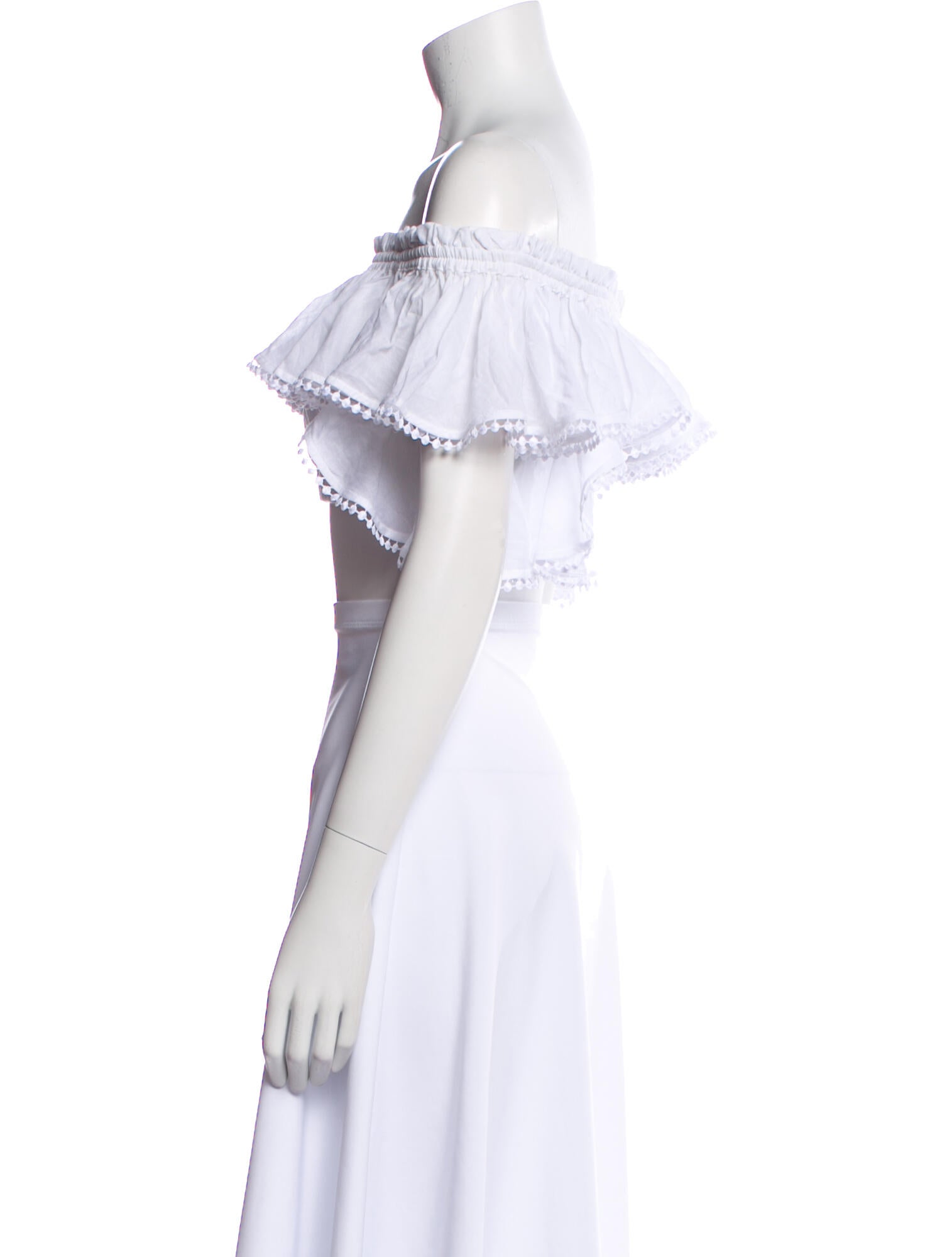 Charo Ruiz Off-The-Shoulder Short Sleeve Crop Top