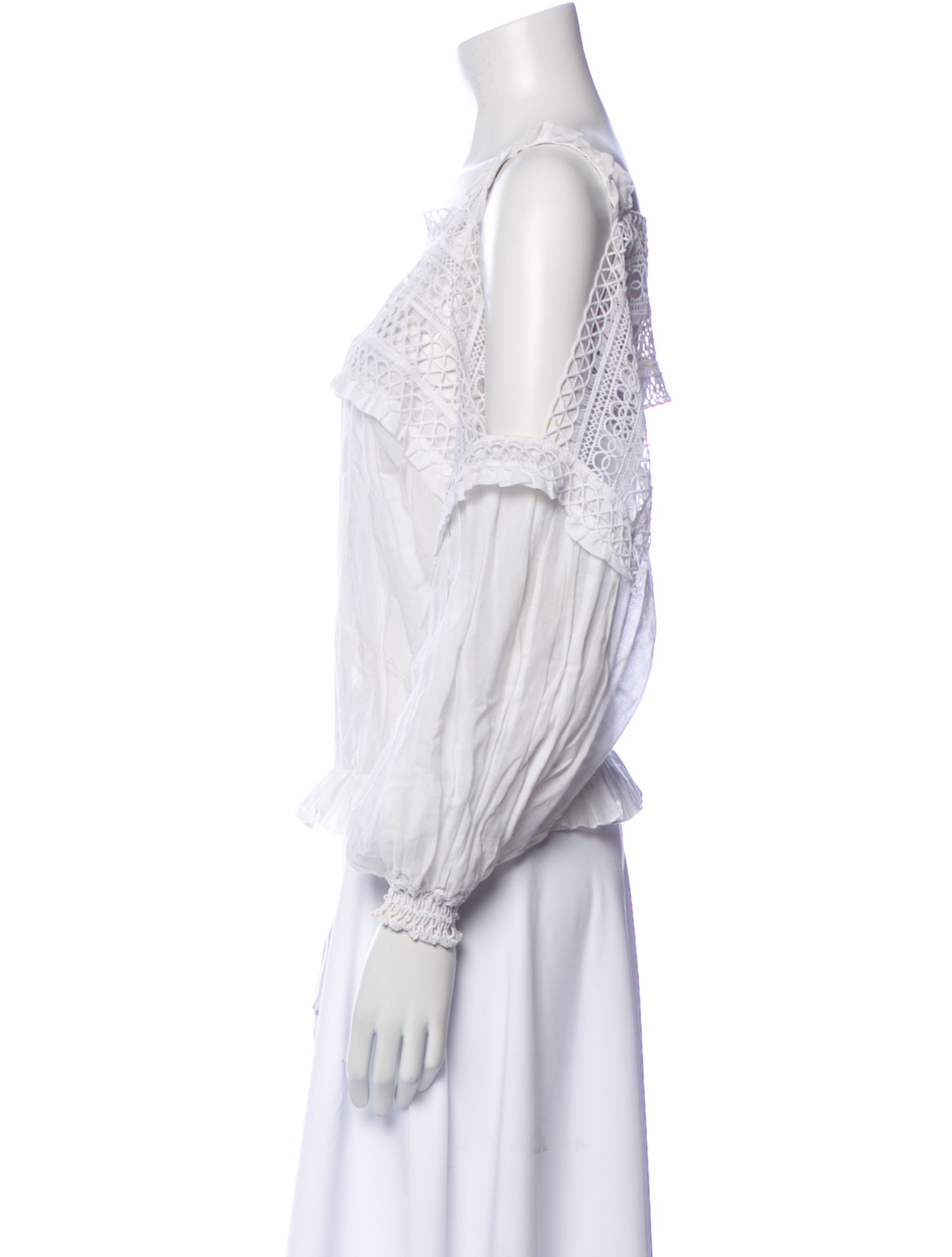 Charo Ruiz Square Neckline Three-Quarter Sleeve Blouse