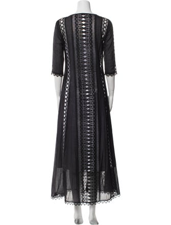 Charo Ruiz Crochet Trim Robe