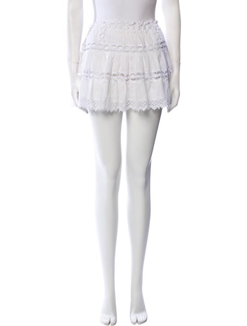 Charo Ruiz Eyelet Trim Mini Skirt